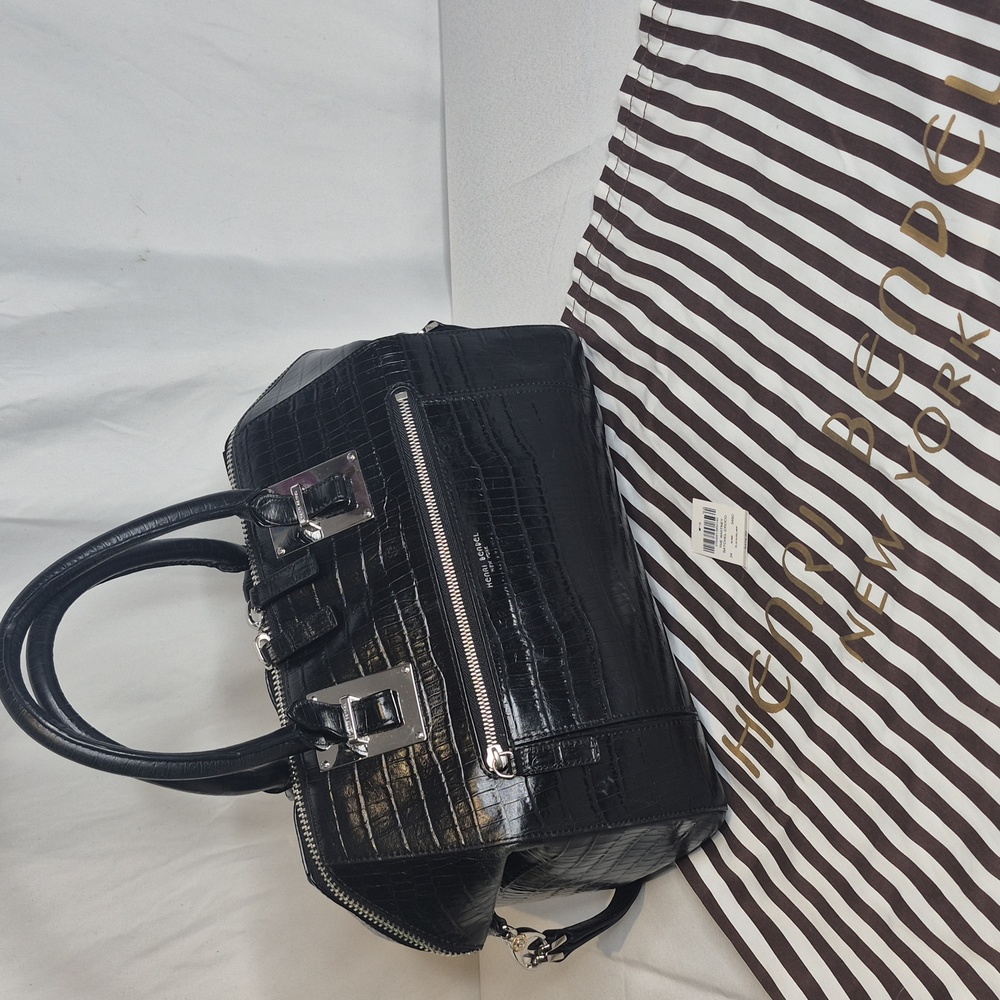 Henri Bendel New York The Satchel -Croco Satchel Handbag NWT - Picture 3 of 17
